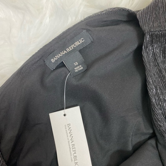 NWTs Banana Republic Faux Wrap Sleeveless Metallic Party NYE Datenight Dress - Picture 5 of 8